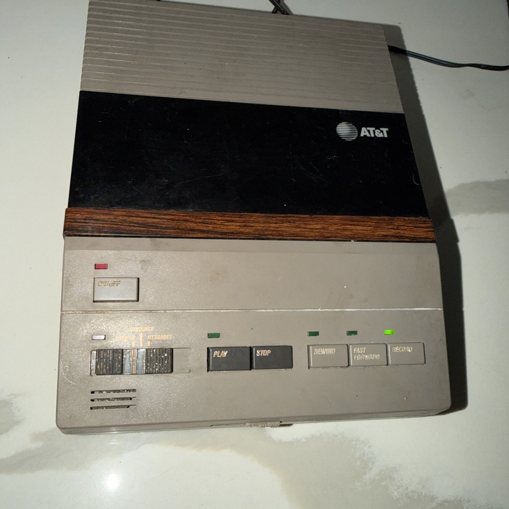 Vintage AT&T 1310 Answering Machine w/ Cassette/ PARTS. READ. Not fully tested
